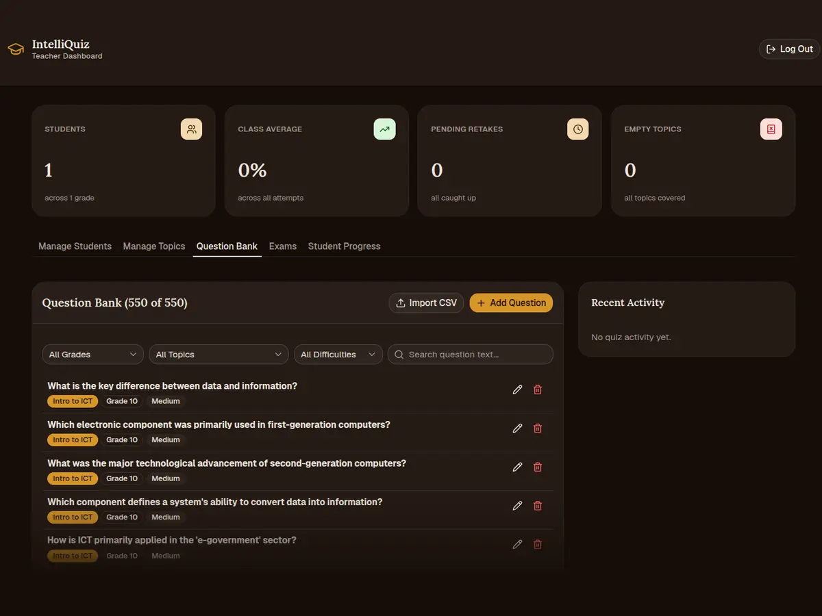 IntelliQuiz screenshot