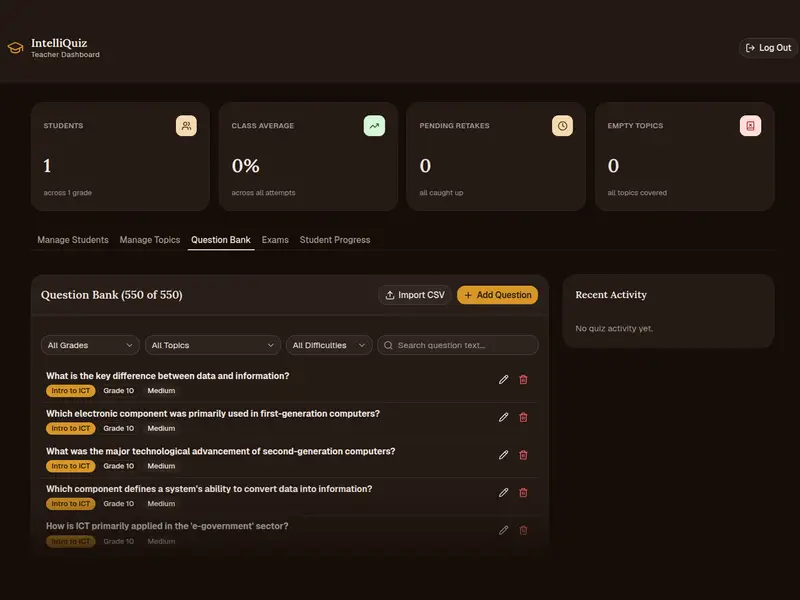IntelliQuiz screenshot