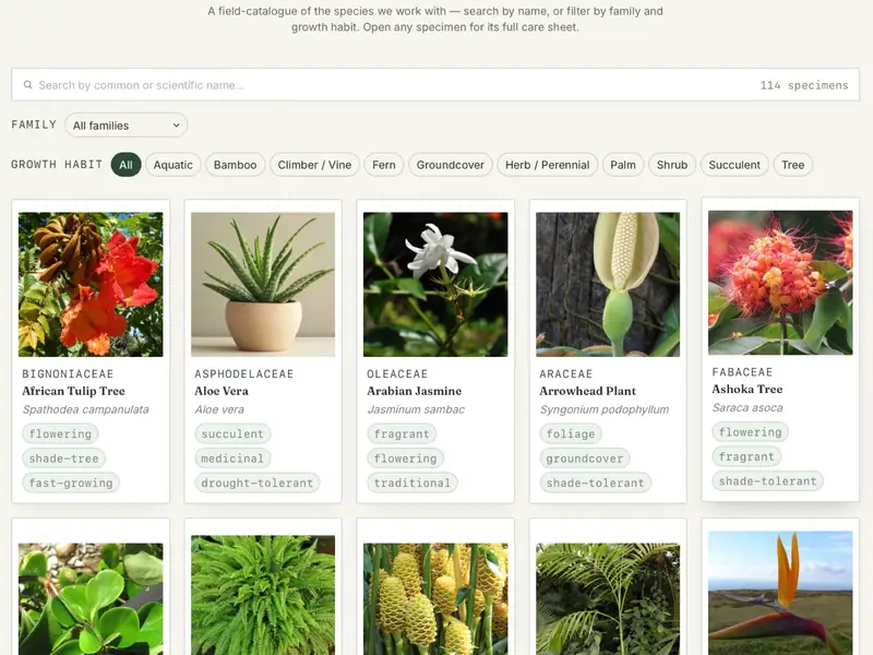 Plant Species Studio screenshot