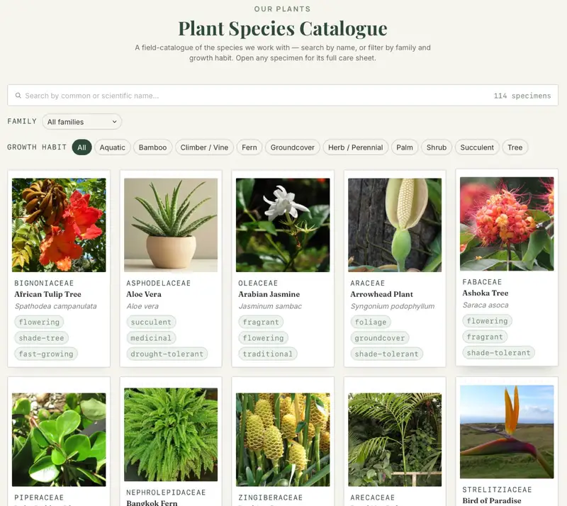 Plant Species Studio screenshot
